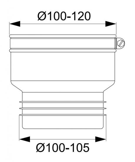  Gummiövergång Plug-In 100-120/100-105