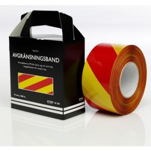  Avgränsningsband Gul/röd 75 mm x 500 m