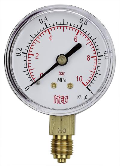  Manometer nedåt 0-10 bar