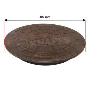  Plastlock/botten för rör 400 mm ut.